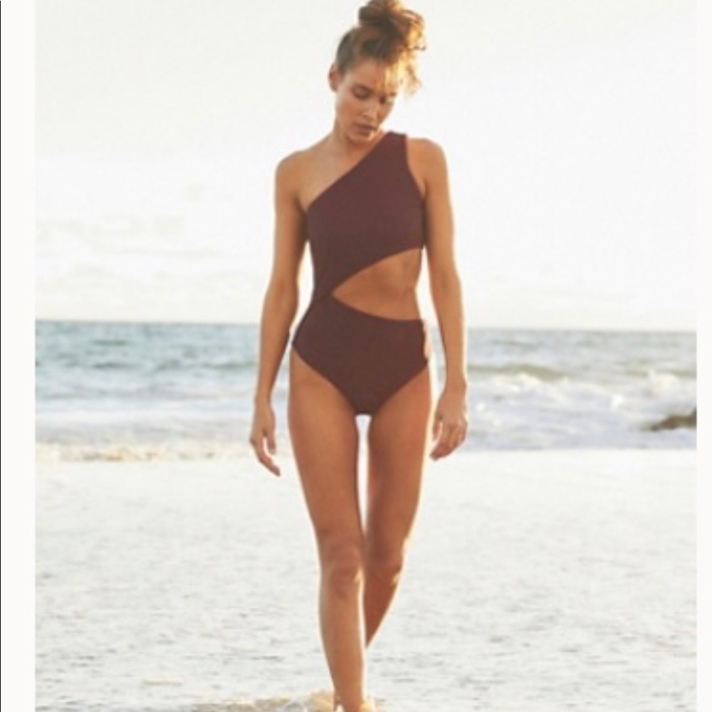 Brand new Free people ribbed Celine one piece in sold out FIG color Sz SM
